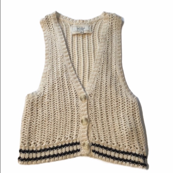 Abercrombie & Fitch Jackets & Blazers - 4/$40 Abercrombie & Fitch Crochet Sweater Vest Sm